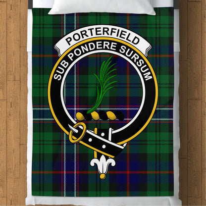 Scottish Clan Porterfield Tartan Throw Blanket - Living Stone Gifts