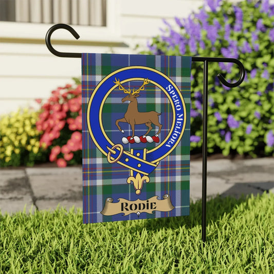 Scottish Clan Crest Flag with Family Name Garden product