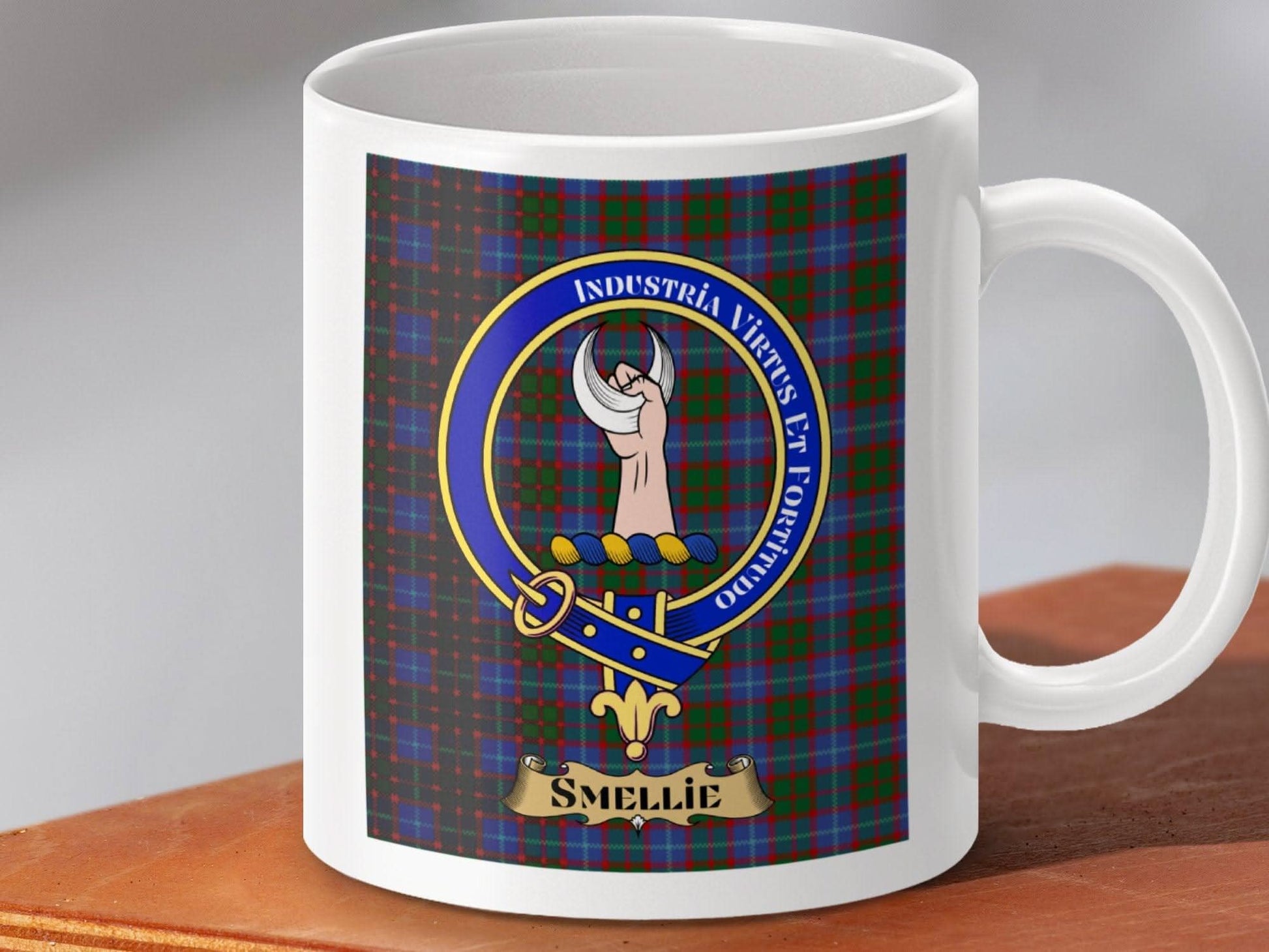 Industria Virtus Et Fortitudo Clan Crest Mug product type