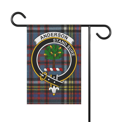 Anderson Clan Scottish Tartan Crest Garden Flag