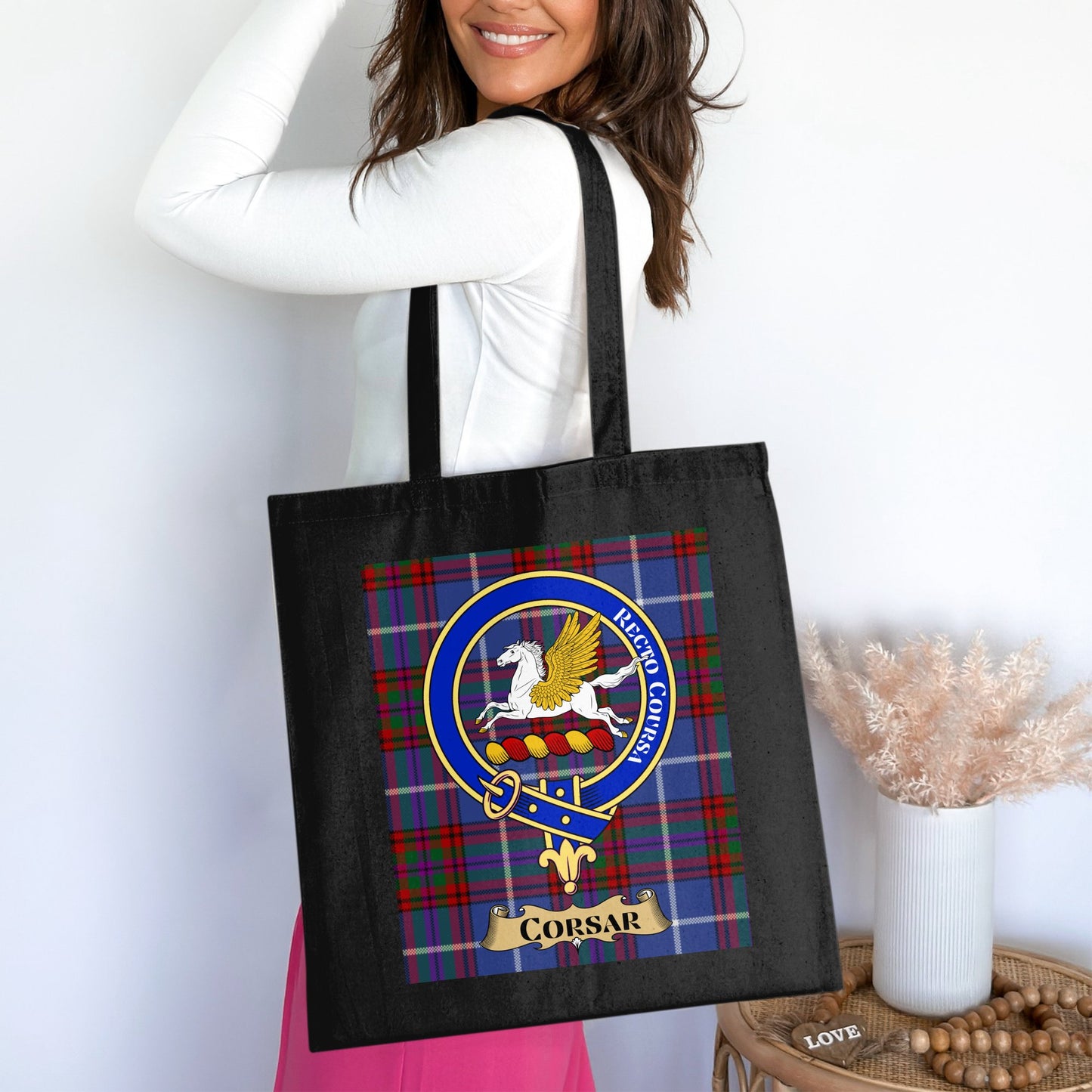 Corsar Recto Corsa Scottish Tartan Tote Bag - Living Stone Gifts