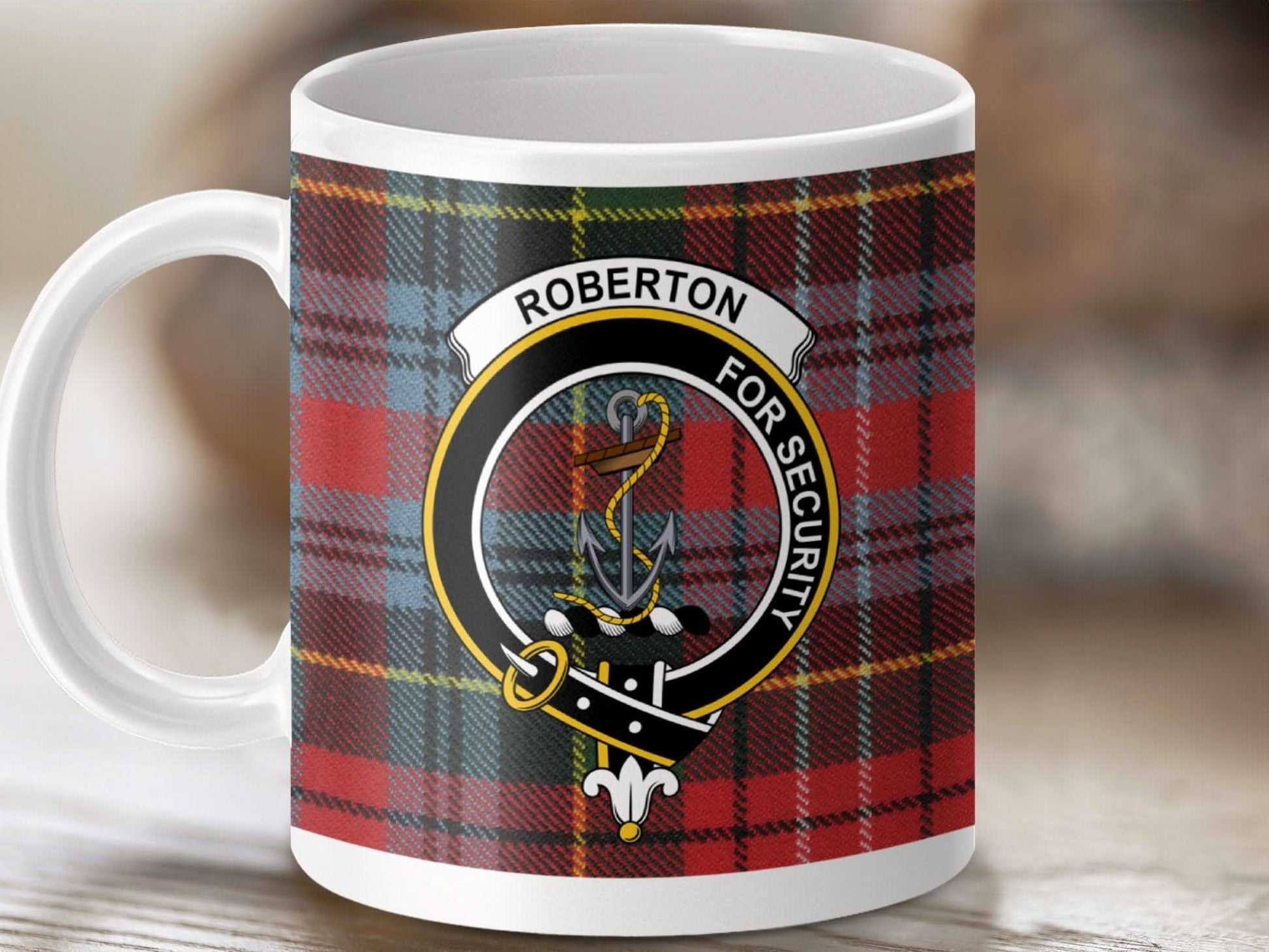 Roberton For Security Tartan Mug product type