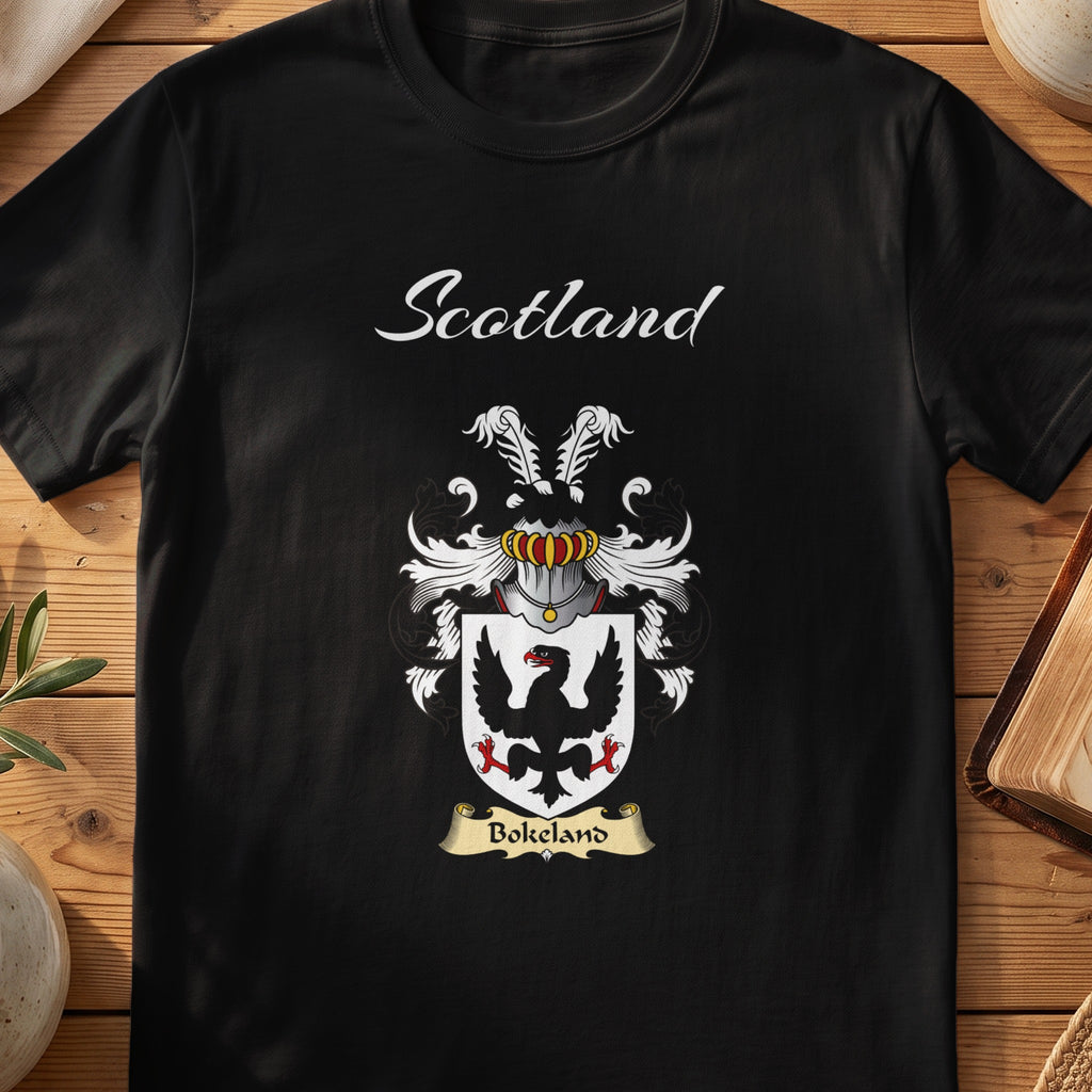 Bokeland Scottish family shield T-shirt in Black