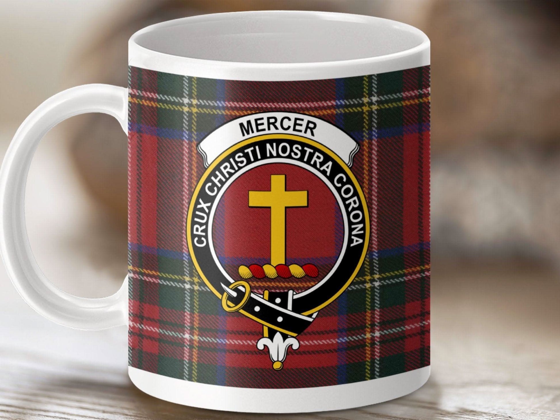 Mercer Crux Christi Nostra Corona Plaid Mug product