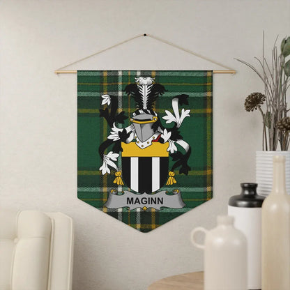 Family Crest Wall Banner with Maginn Shield product
