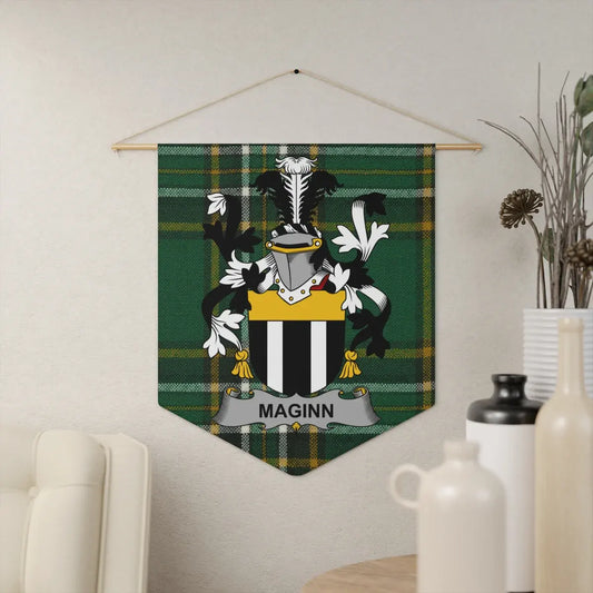 Family Crest Wall Banner with Maginn Shield product