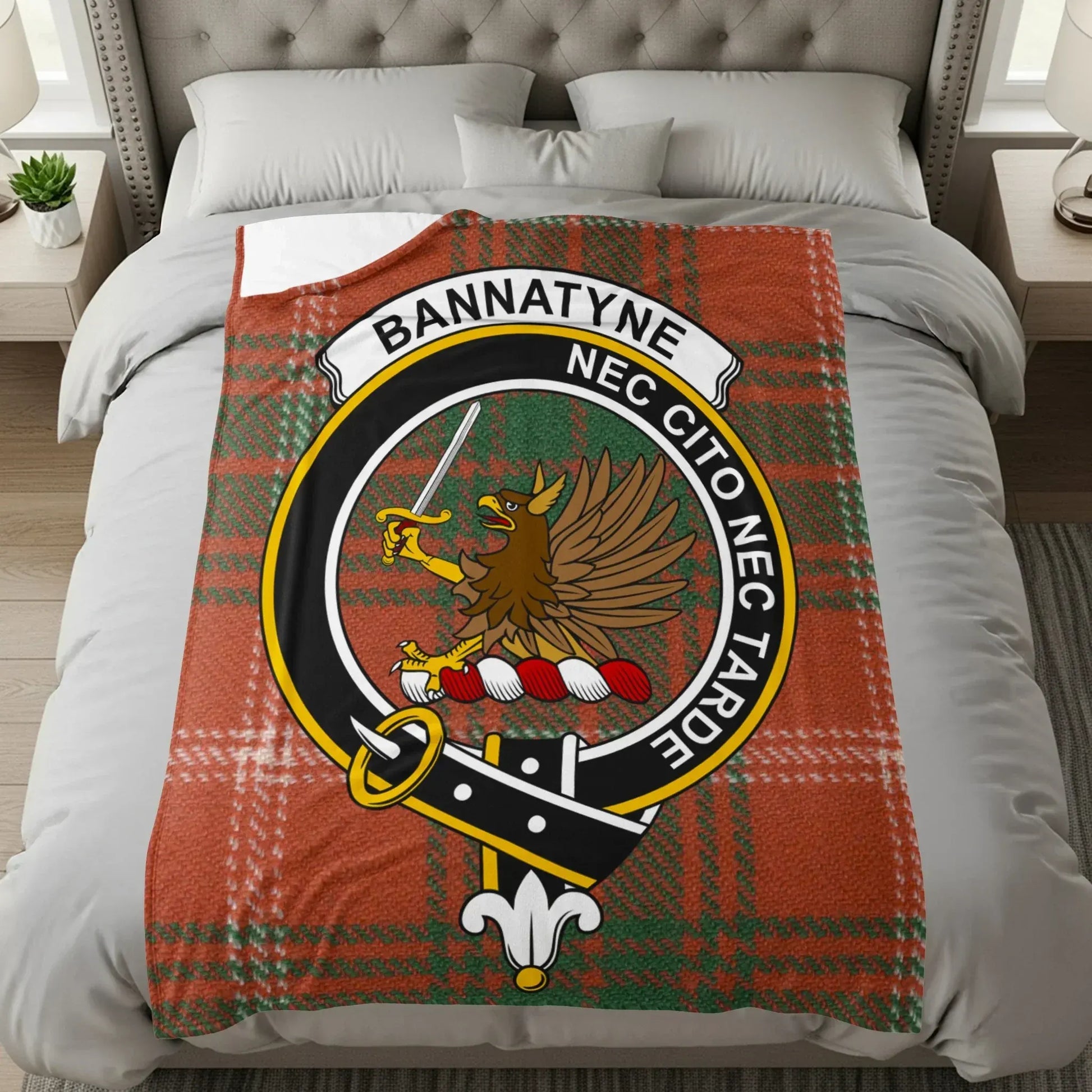Bannatyne Nec Cito Nec Tarde Clan Crest Tartan product