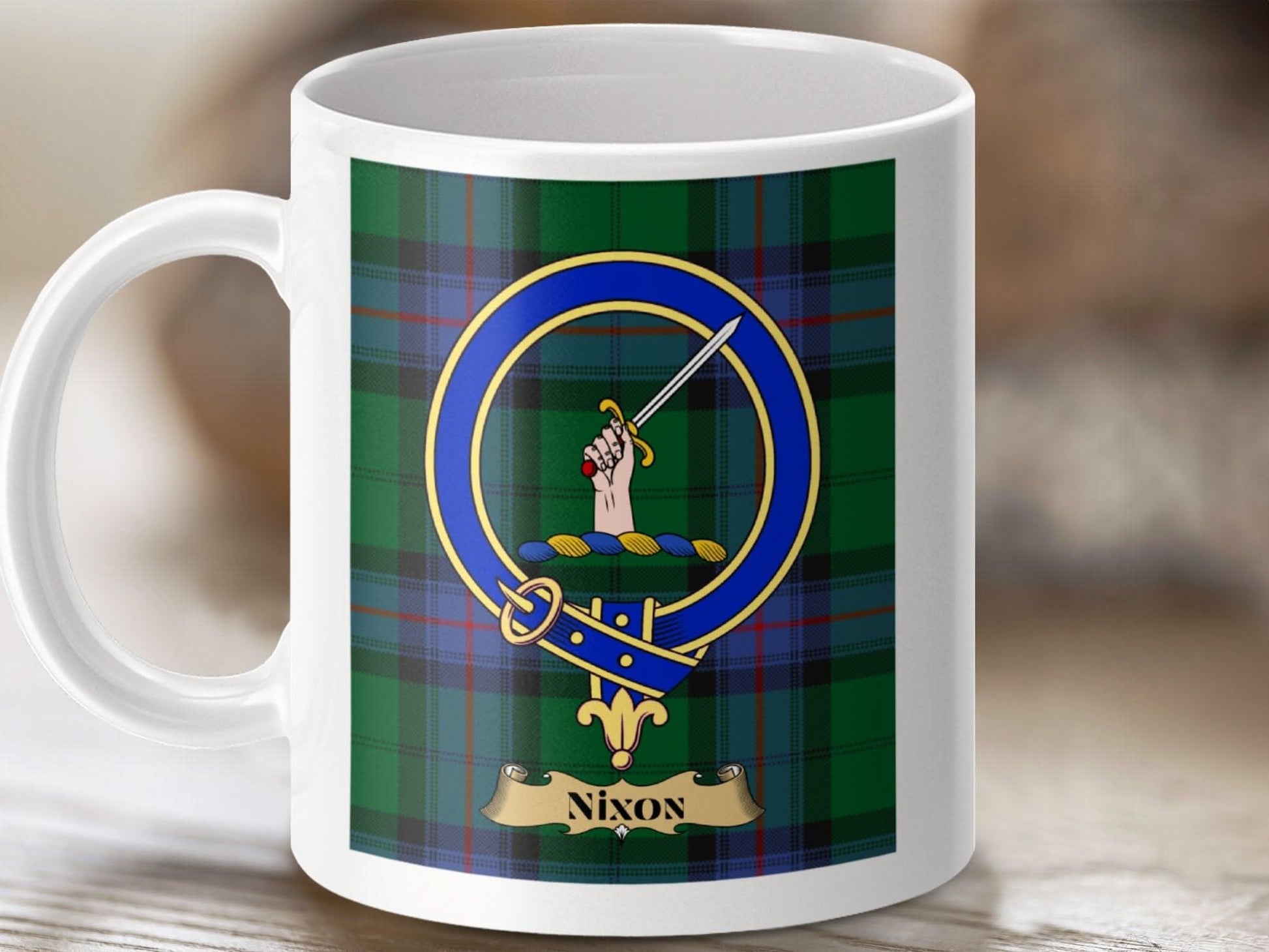 Nixon Tartan Personalized Crest Ceramic Mug product type