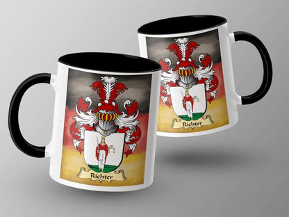 Family Crest Richter Design Black Handle Mug product type