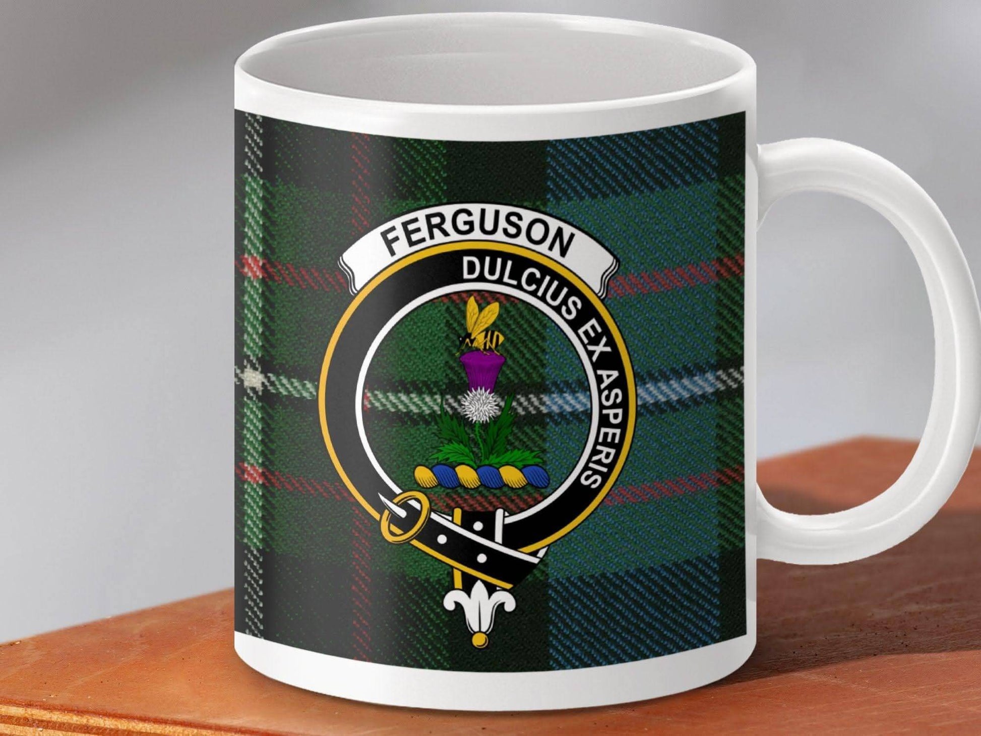 Clan Ferguson Family Crest Tartan Pattern Mug product