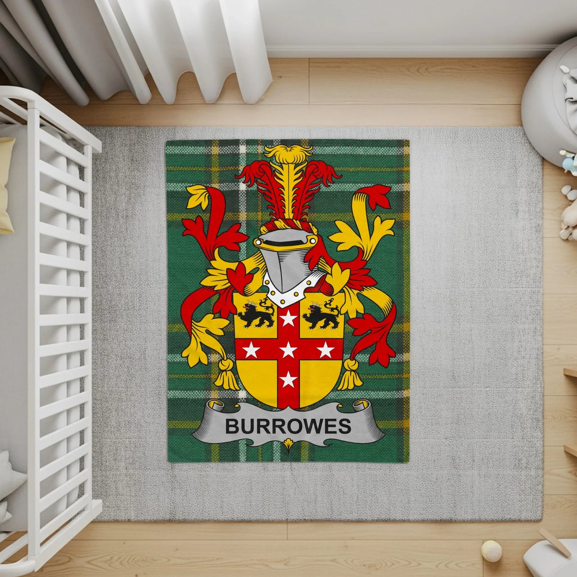 Personalized Burrowes Family Crest Design Rug product