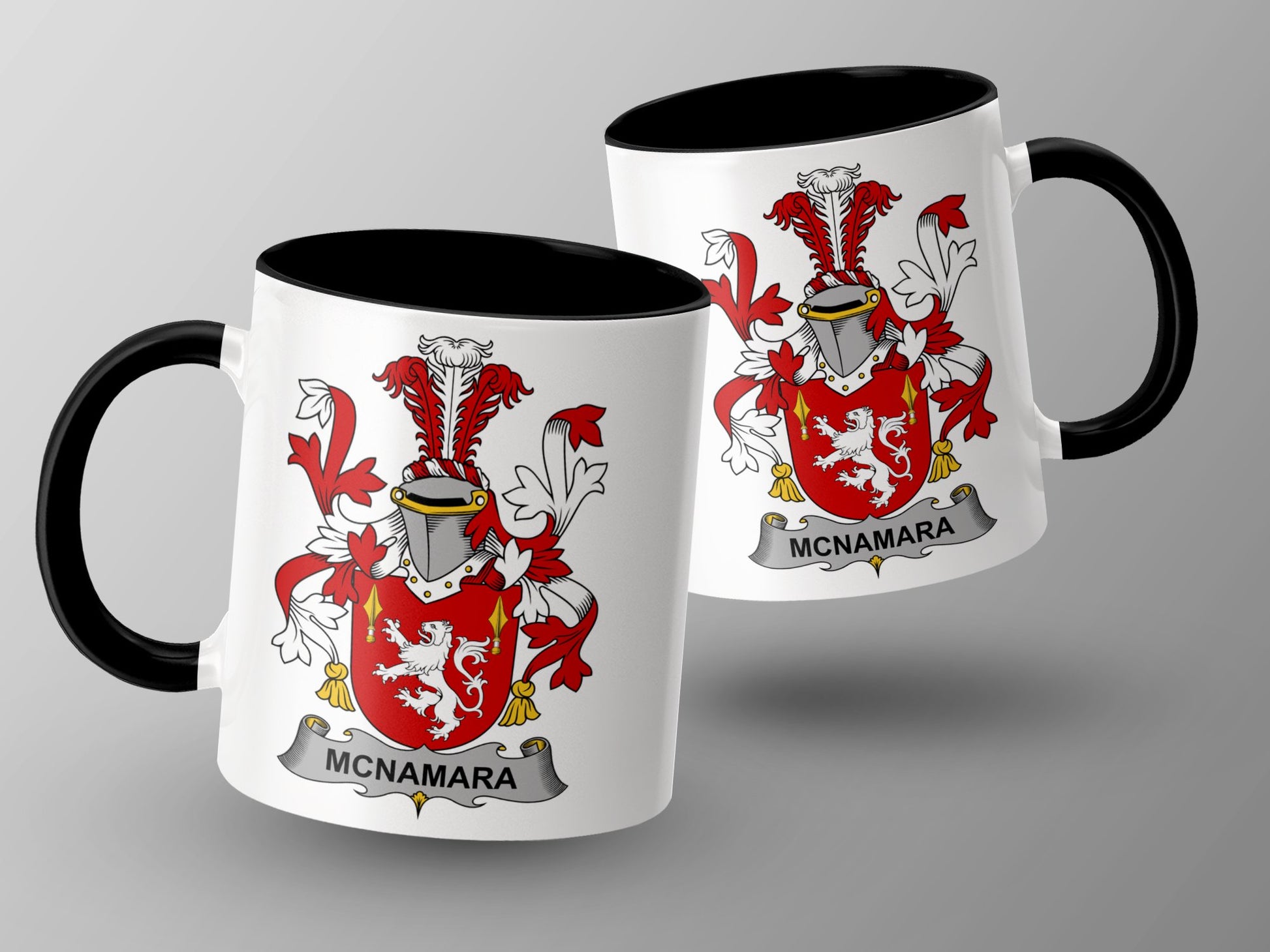 McNamara Surname Irish Coat of Arms Family Crest Mug - Living Stone Gifts