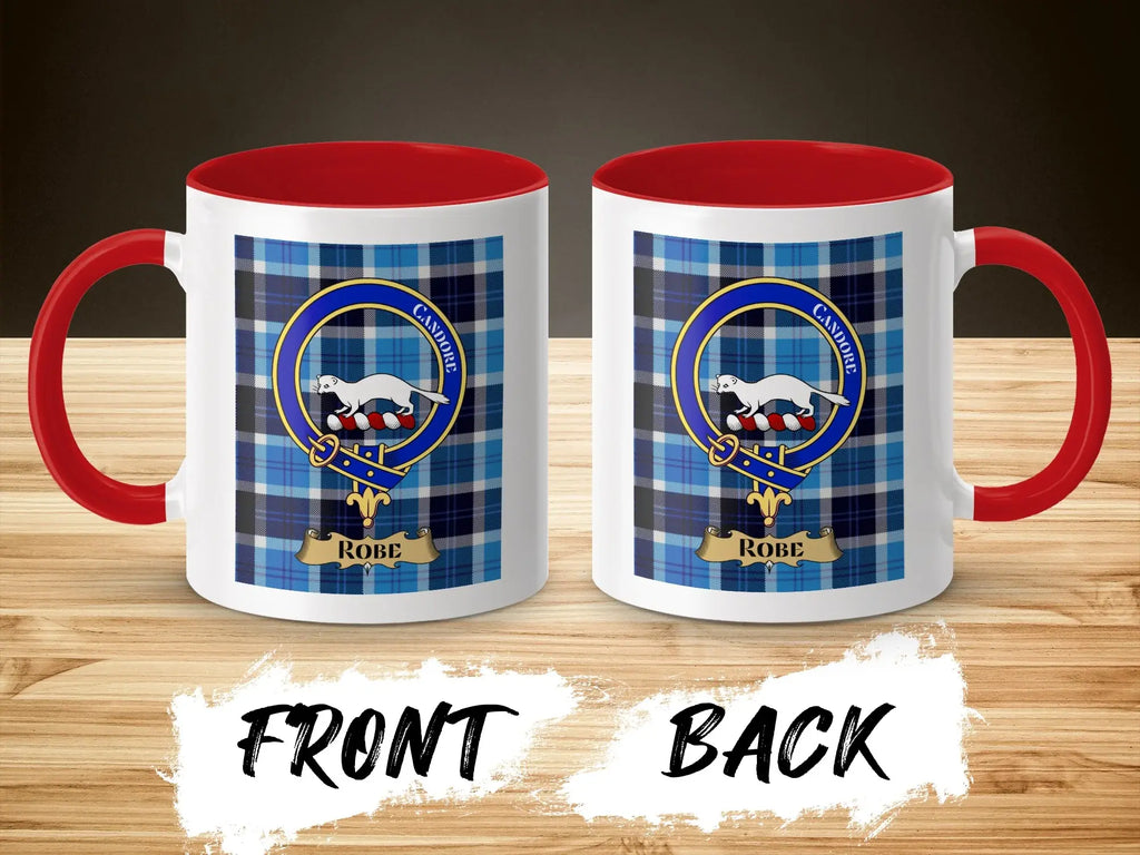 Clan Robe Crest Design Plaid Pattern Coffee Mug