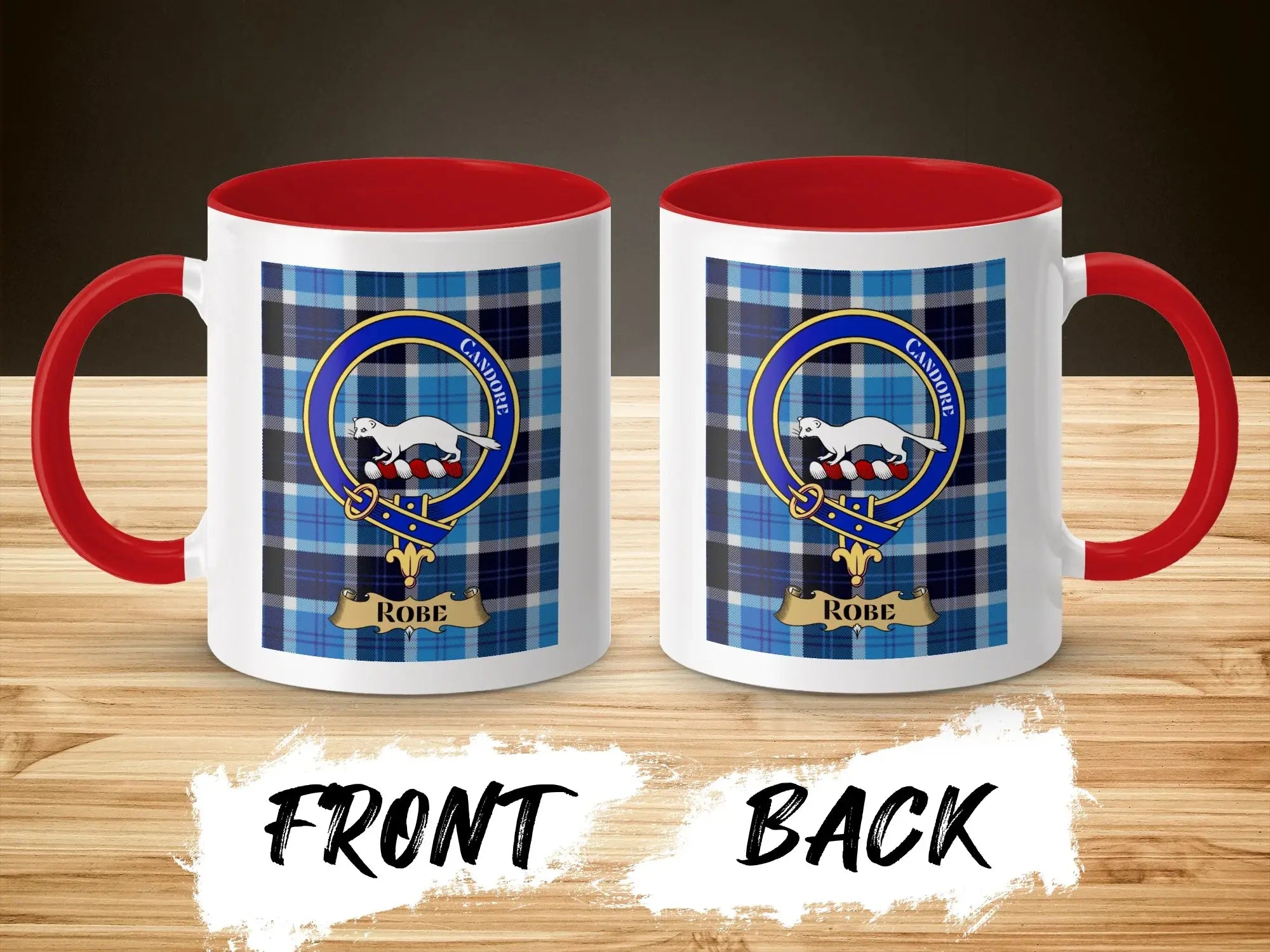 Clan Robe Crest Design Plaid Pattern Coffee Mug