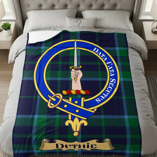 Clan Duthie Crest Tartan Blanket Home Decor product