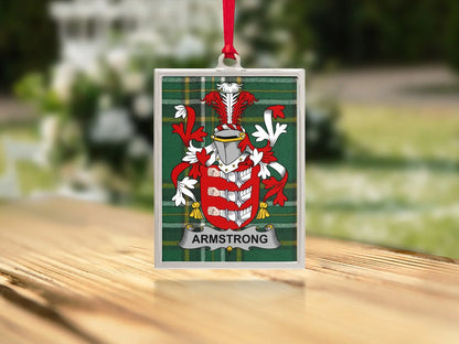 Personalized Armstrong Family Crest Ornament product