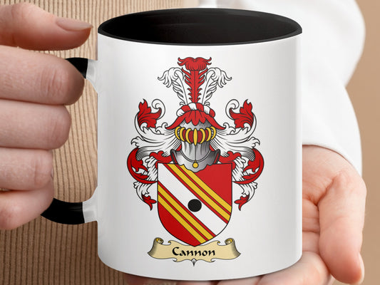 Clan Cannon Scottish Coat of Arms Accent Coffee Mug - Living Stone Gifts