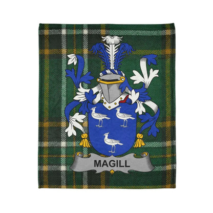 Personalized Crest Tartan Blanket Gift Family Product