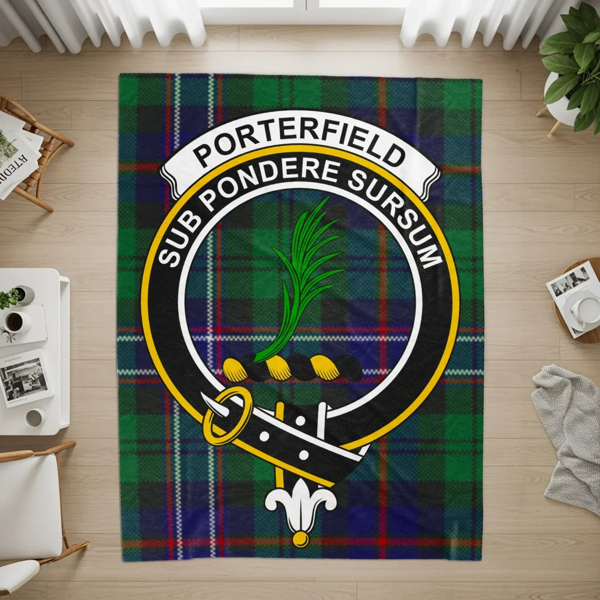 Porterfield Family Crest Tartan Blanket product