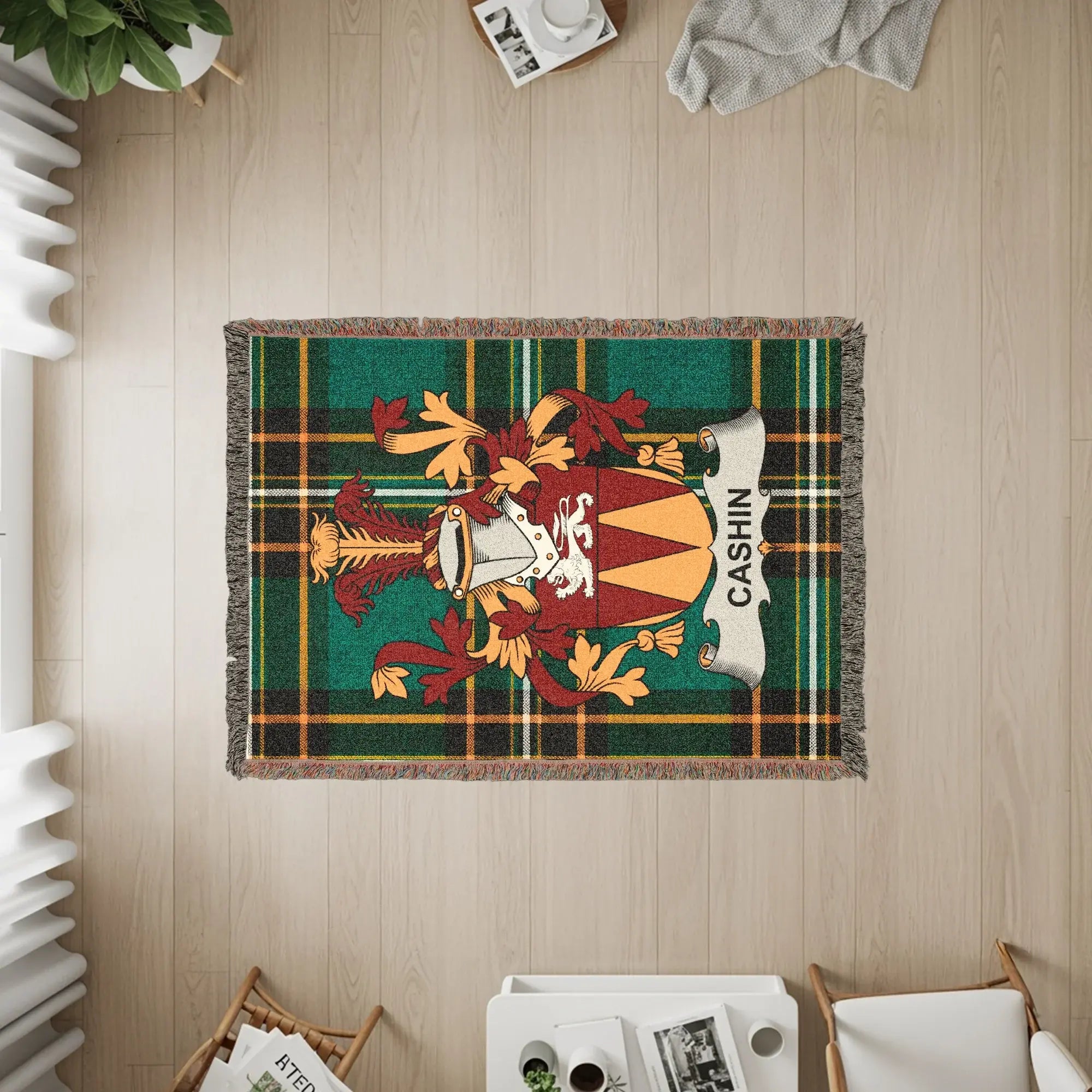 Cashin Clan Crest Plaid Pattern Heirloom Throw product type