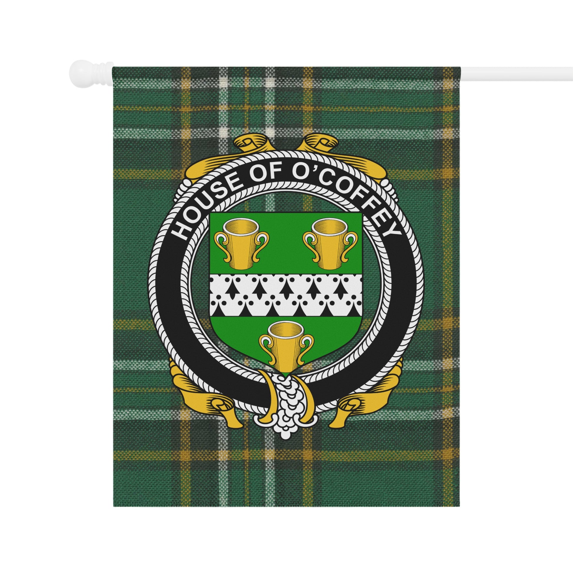 House of O'Coffey Crest Tartan Flag product