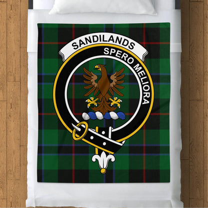 Scottish Clan Sandilands Tartan Throw Blanket - Living Stone Gifts