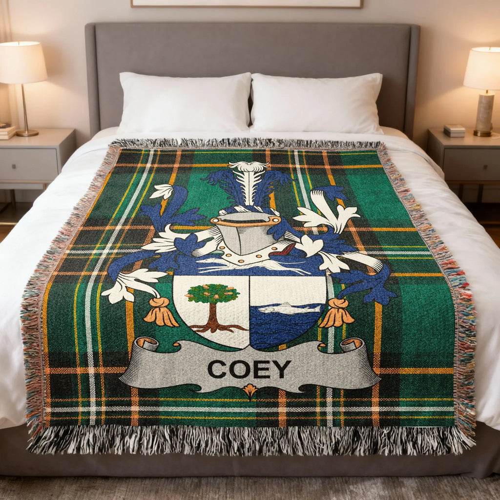 Coey Crest Plaid Tartan Fringed Blanket product type