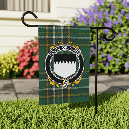 House of Power Plaid Garden Flag for Outdoor Décor