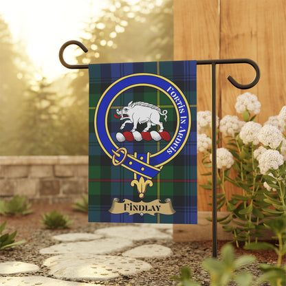 Findlay Clan Scottish Tartan Crest Garden Flag