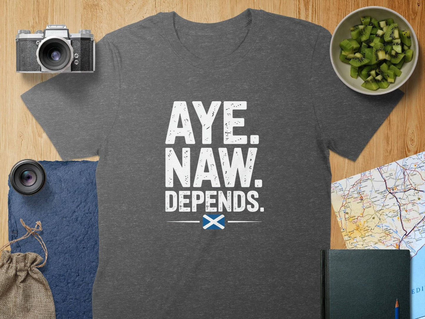 Aye Naw Depends Scottish Humor T-shirt product type