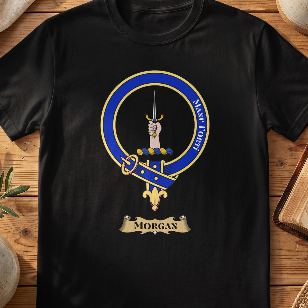 Morgan Scottish clan crest T-shirt in black