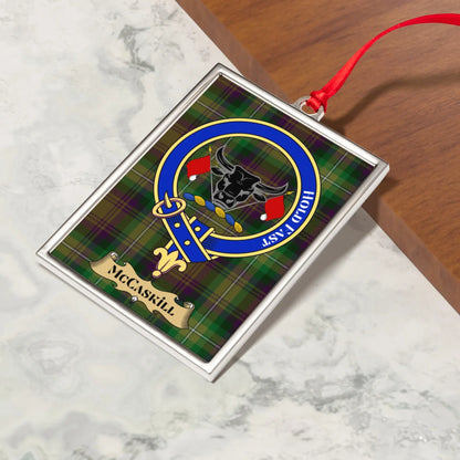 Scottish Clan Crest McCaskill Plaid Ornament product