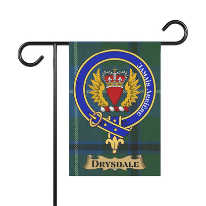 Drysdale Clan Scottish Tartan Crest Garden Flag