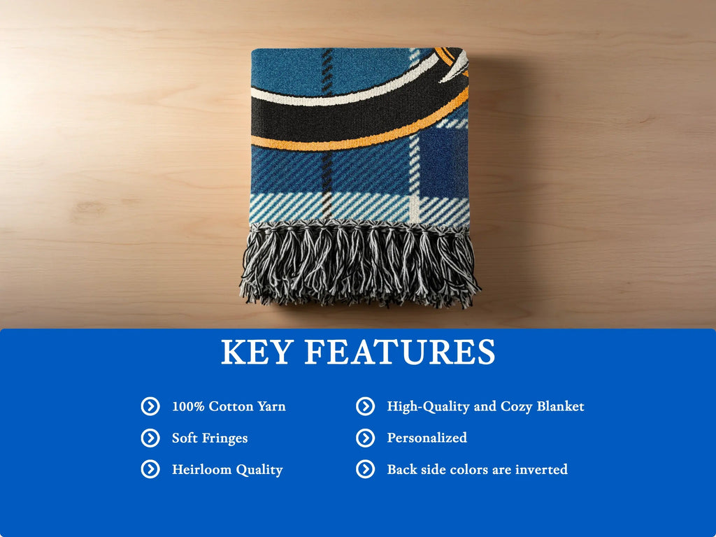 High-Quality Personalized Blanket With Soft Fringes