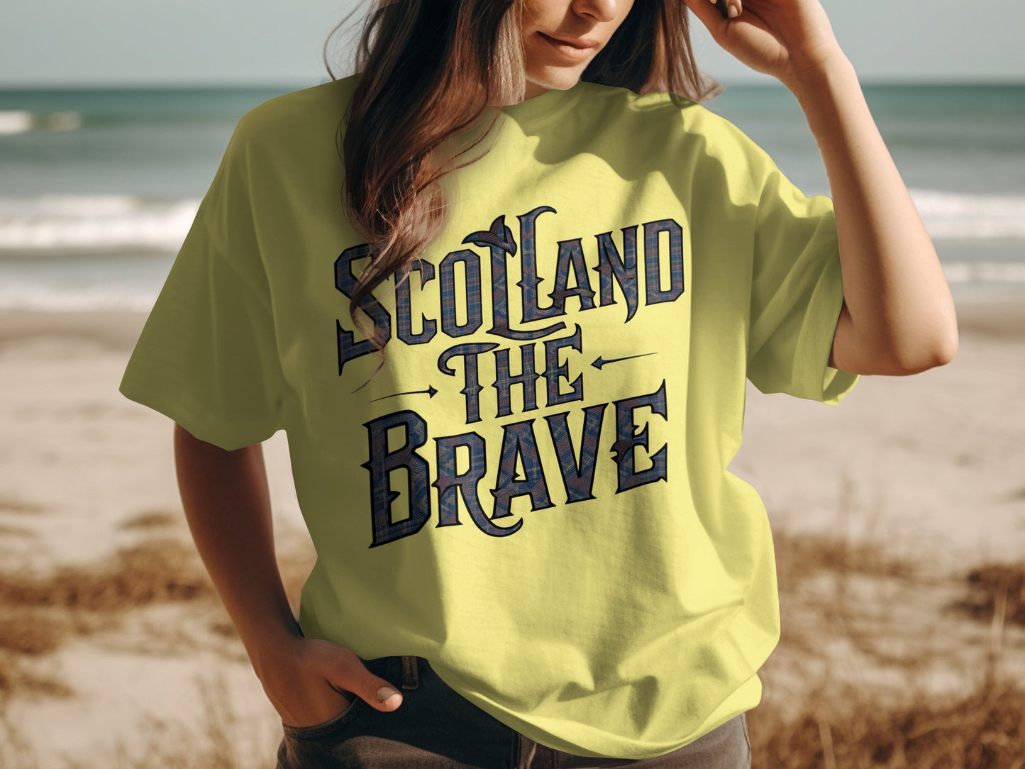 Unique Scotland the Brave Graphic Statement T-Shirt - Living Stone Gifts