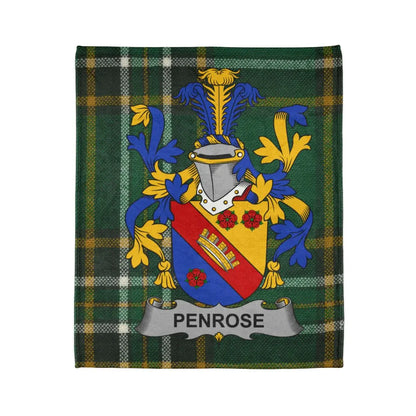 Penrose Family Crest and Tartan Design Blanket product