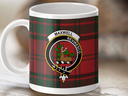 Maxwell Reviresco Red Plaid Christmas Caribou Mug product