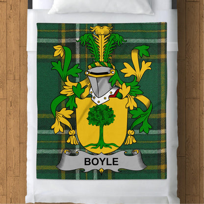 Boyle Surname Irish Tartan Throw Blanket - Living Stone Gifts