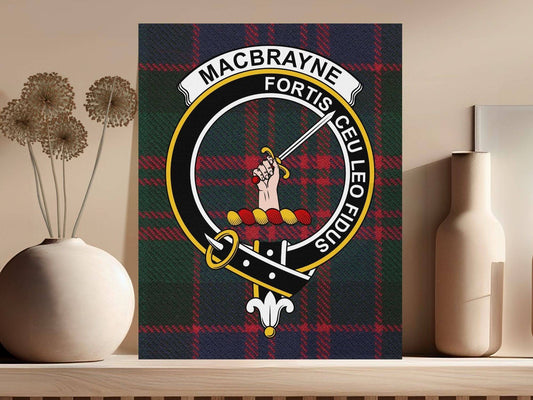 MacBrayne Scottish Tartan Crest Family Canvas - Celtic Ancestry Gifts