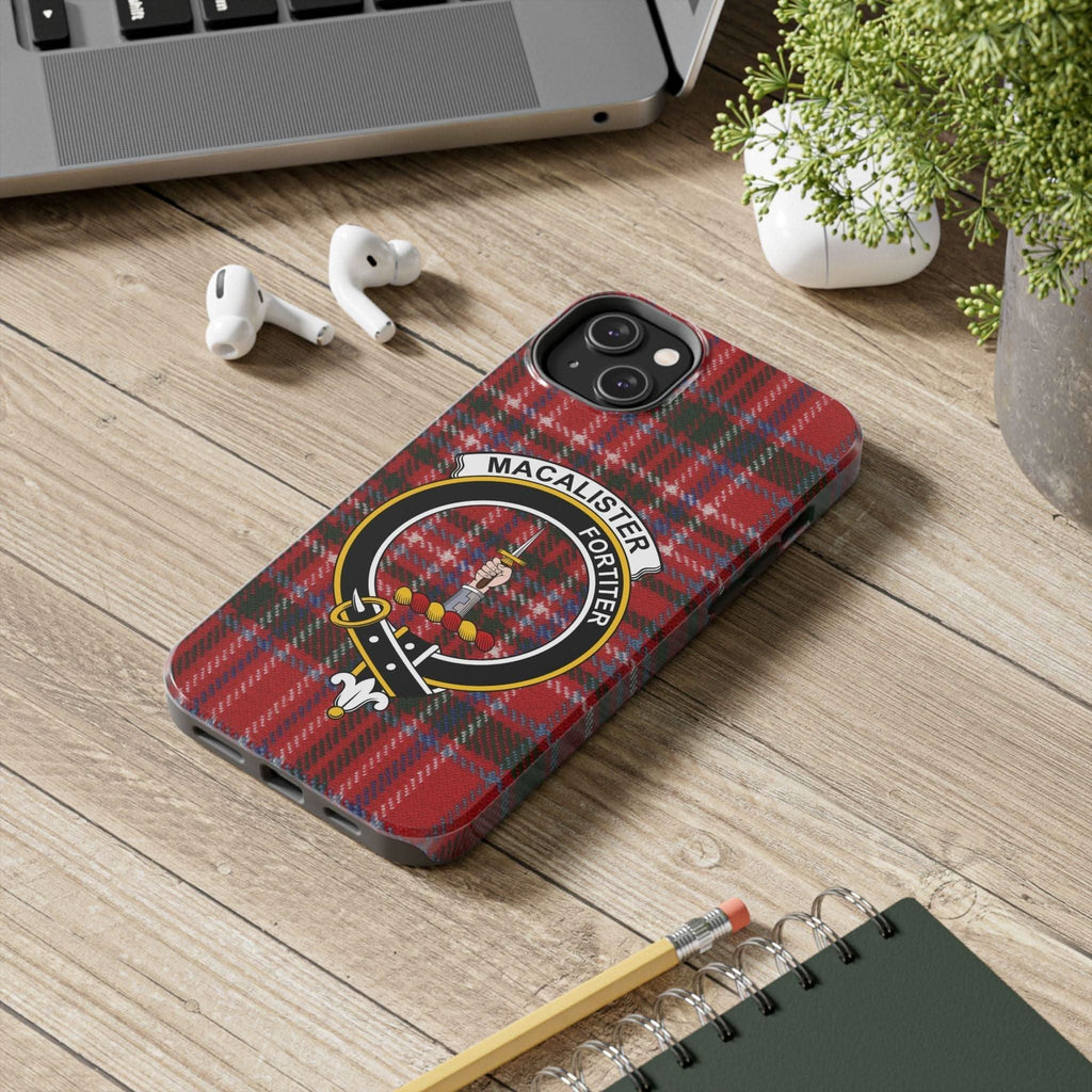 MacAlister Clan Scottish Tartan Cell Phone Case - Celtic Ancestry Gifts