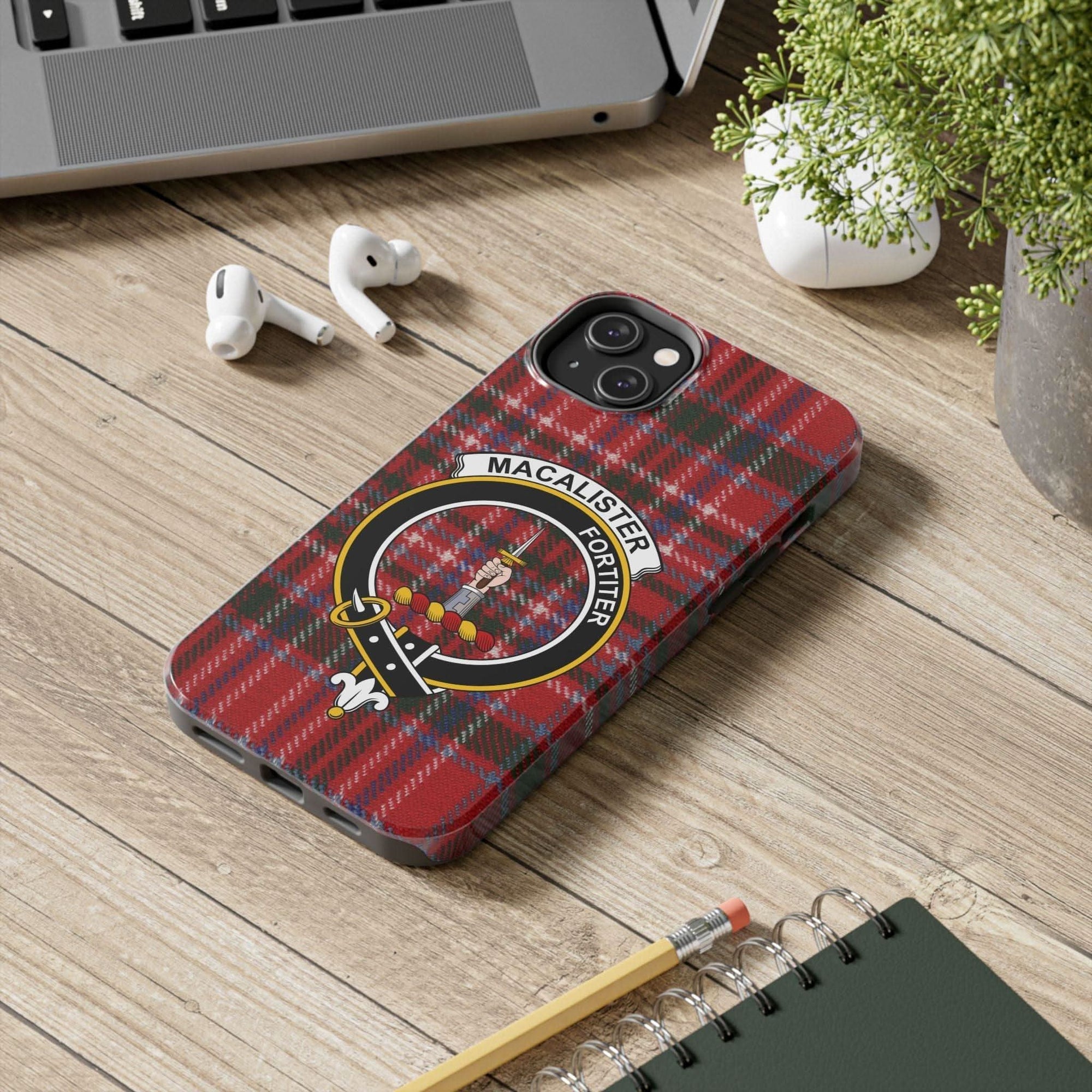 MacAlister Clan Scottish Tartan Cell Phone Case - Celtic Ancestry Gifts