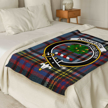 Anderson Clan Crest Tartan Throw Blanket - Living Stone Gifts