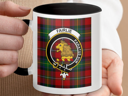 Elegant Fairlie Crest Plaid Clan Tartan Scottish Mug - Living Stone Gifts