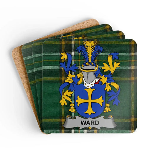 Elegant Ward Family Crest Pattern Coaster Set product