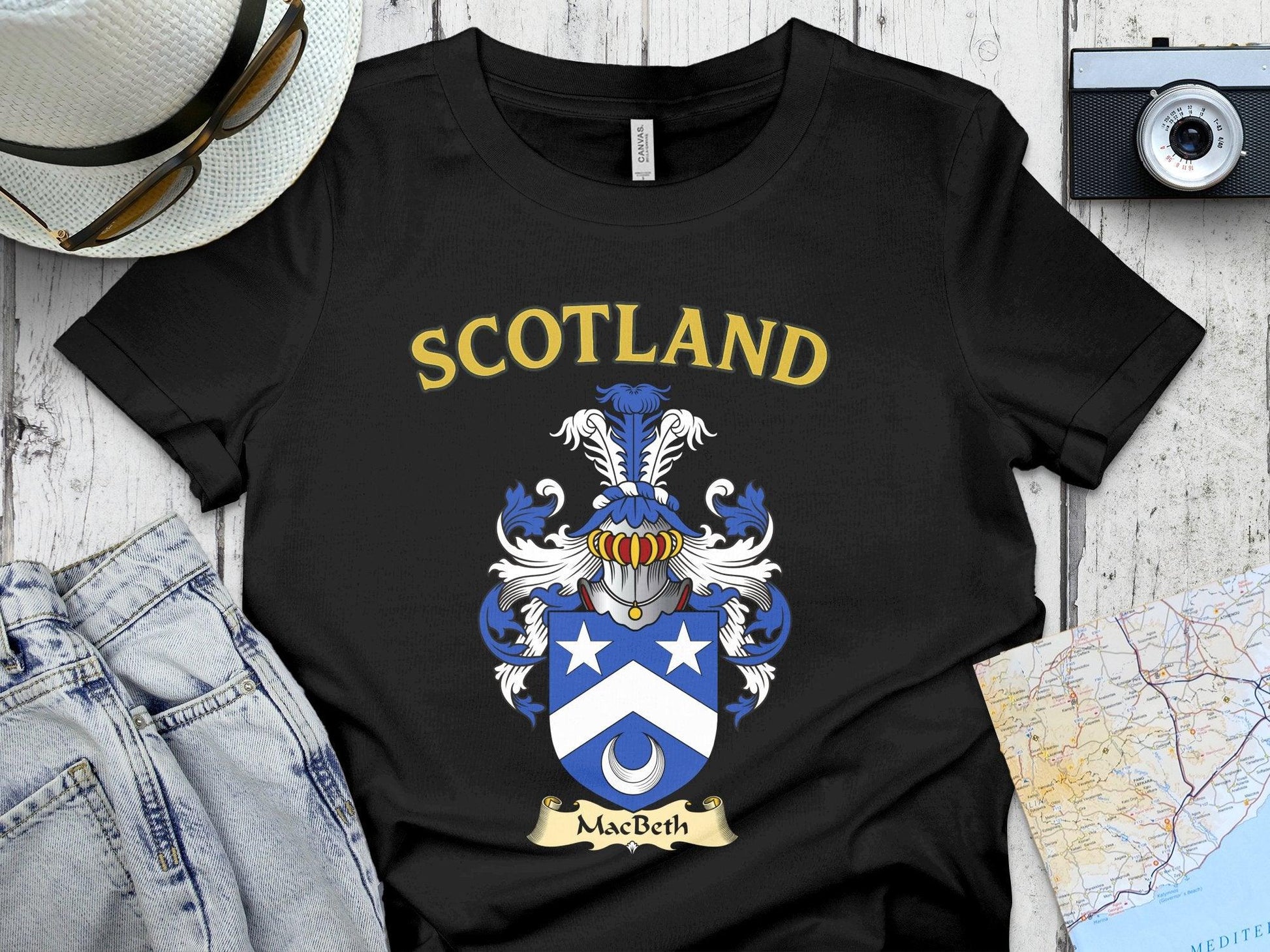 MacBeth Clan Family Crest Scotland T-Shirts - Celtic Ancestry Gifts