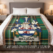 Milligan Irish Woven Blanket | Family Crest Tartan Throw