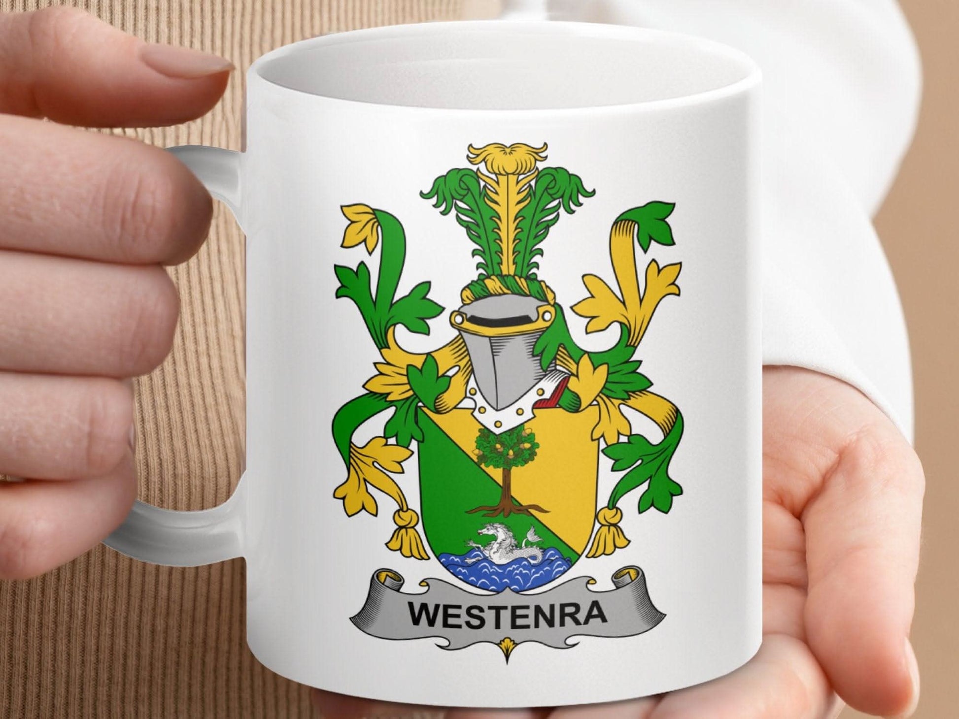 Westenra Family Crest Mug - Celtic Ancestry Gifts