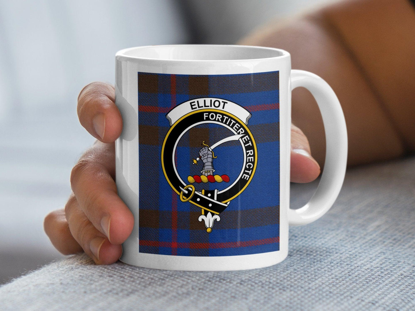 Traditional Scottish Heritage Clan Crest Plaid Mug - Living Stone Gifts