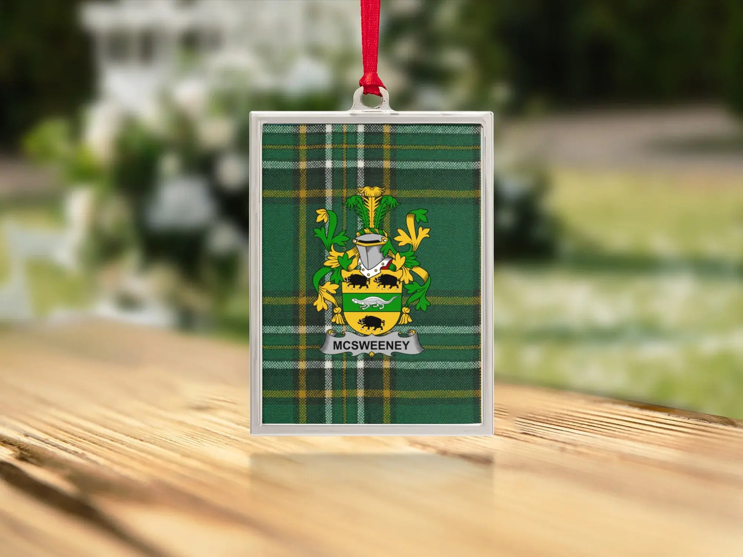 McSweeney Family Crest Plaid Pattern Hanging product