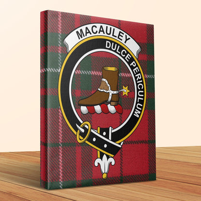 MacAuley Clan Tartan Plaid Print Wrapped Canvas product